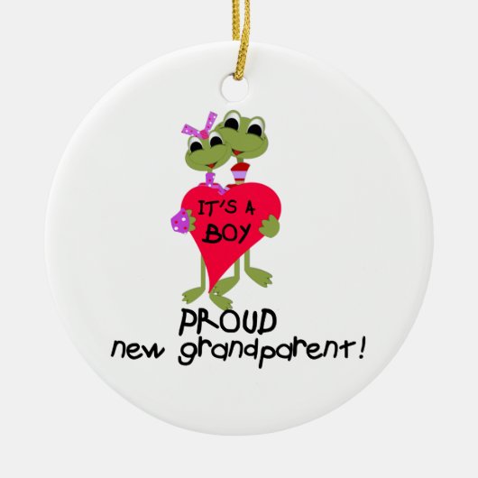 Frog Trots Grootouder van Jongen Geschenken Keramisch Ornament (Voorkant)