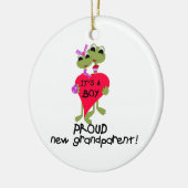 Frog Trots Grootouder van Jongen Geschenken Keramisch Ornament (Links)