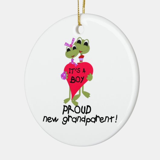 Frog Trots Grootouder van Jongen Geschenken Keramisch Ornament (Links)