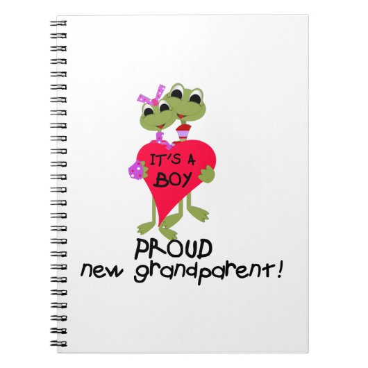 Frog Trots Grootouder van Jongen Geschenken Notitieboek (Voorkant)