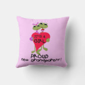 Frog Trots Grootouder van Meisje Gifts Kussen (Achterkant)