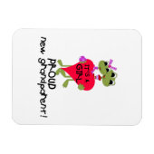 Frog Trots Grootouder van Meisje Gifts Magneet (Horizontaal)