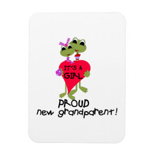 Frog Trots Grootouder van Meisje Gifts Magneet