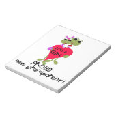 Frog Trots Grootouder van Meisje Gifts Notitieblok (Linkerzijde)