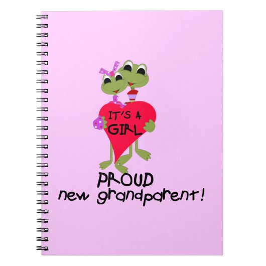 Frog Trots Grootouder van Meisje Gifts Notitieboek (Voorkant)