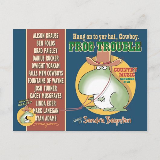 FROG TROUBLE DOOR Sandra Boynton briefkaart (Voorkant)