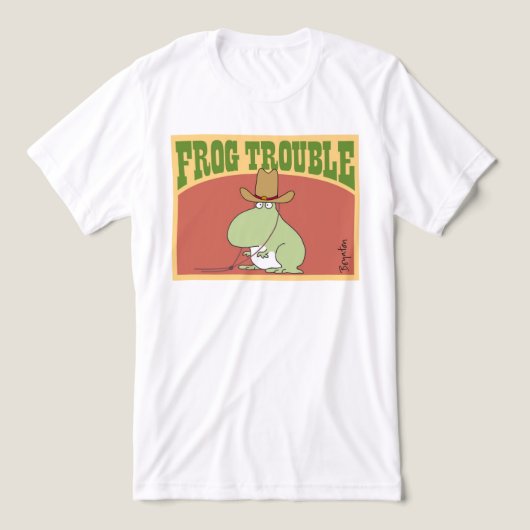 FROG TROUBLE, Sandra Boynton Official Apparel Tri-Blend Shirt (Design voorkant)