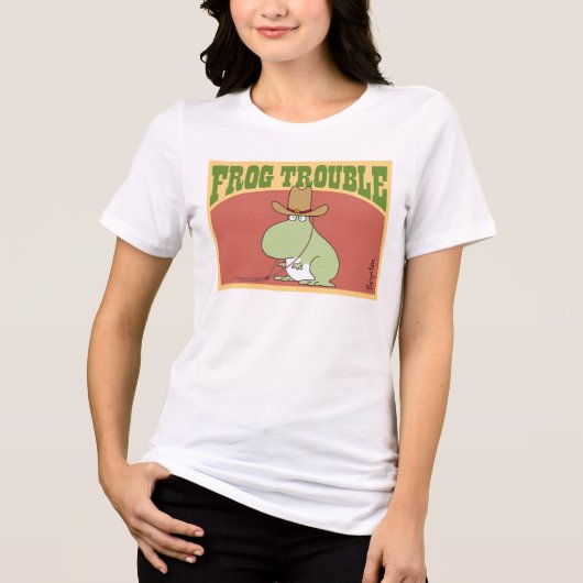 FROG TROUBLE, Sandra Boynton Official Apparel Tri-Blend Shirt (Voorkant)