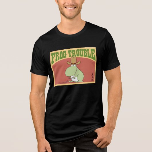 FROG TROUBLE, Sandra Boynton Official Apparel Tri-Blend Shirt (Voorkant)