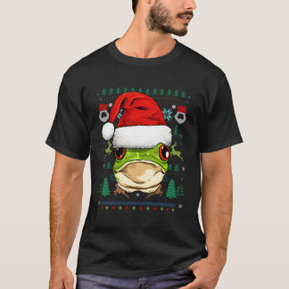 Frog Ugly Santa Hat Xmas Gifts Kinder Jongens Meis T-shirt