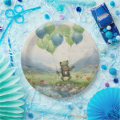 Frog Valley ballon en bloemen Papieren Bordje (Feest)