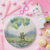 Frog Valley ballon en bloemen Papieren Bordje (Feest)