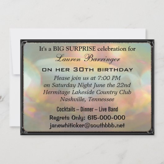 Frog verbergt Surprise party-uitnodiging Kaart (Achterkant)