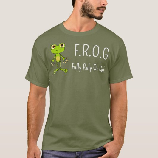 FROG Vertrouw volledig op    GodReligious Novelty T-shirt (Voorkant)
