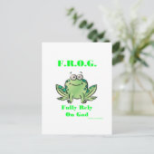 FROG (volledig vertrouwen op God) Briefkaart (Staand voorkant)