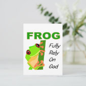 FROG, volledig vertrouwen op God Briefkaart (Staand voorkant)