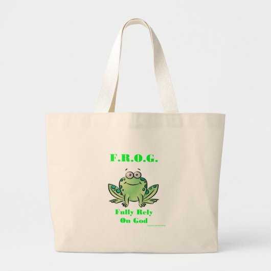 FROG (volledig vertrouwen op God) Grote Tote Bag (Voorkant)
