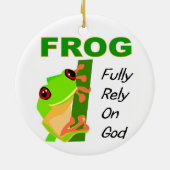 FROG, volledig vertrouwen op God Keramisch Ornament (Achterkant)