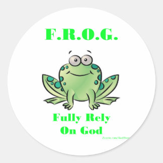 FROG (volledig vertrouwen op God) Ronde Sticker