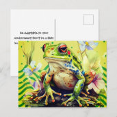 Frog Waterverf Art kan worden aangepast Briefkaart (Voorkant / Achterkant)