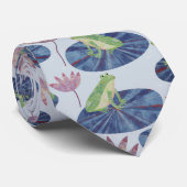 Frog Waterverf Blauw Stropdas (Opgerold)