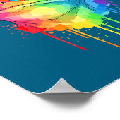 Frog Wearing Headphones And Sungles Edm Rave Desig Poster (Hoek)