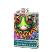 Frog Whimsical Abstract Art Floral Personalized Heupfles (Links)