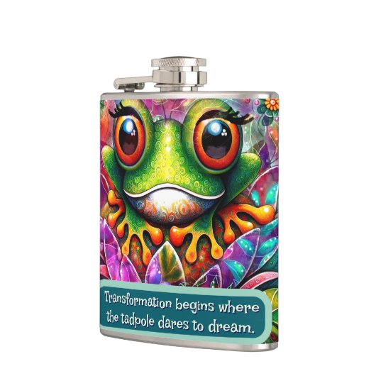 Frog Whimsical Abstract Art Floral Personalized Heupfles (Links)