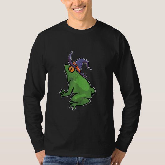 Frog Witch Lazy Halloween Costume Funny Wizard T-shirt (Voorkant)
