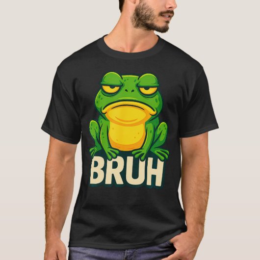 Frog With Attitude - Bruh Meme T-shirt (Voorkant)
