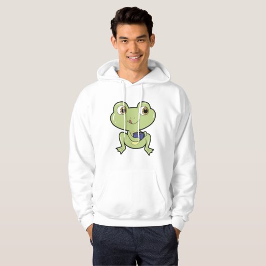 Frog with Cup Hoodie (Voorkant volledig)