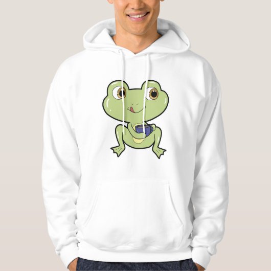 Frog with Cup Hoodie (Voorkant)