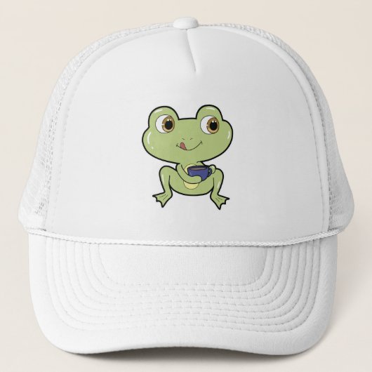 Frog with Cup Trucker Pet (Voorkant)