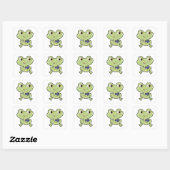 Frog with Cup Vierkante Sticker (Vel)