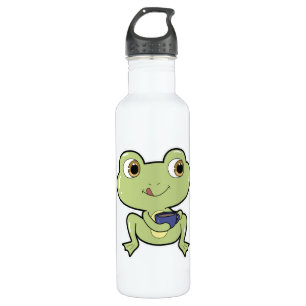 Frog with Cup Waterfles