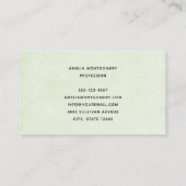 Frog with Green Hat and Shamrock Cute Visitekaartje (Achterkant)