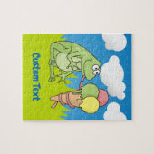 Frog with Icecream Jigsaw Puzzle Legpuzzel (Horizontaal)