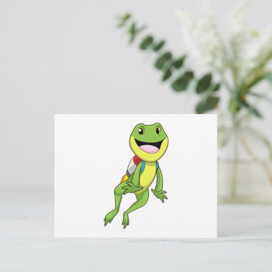 Frog with Jetpack Briefkaart (Staand voorkant)