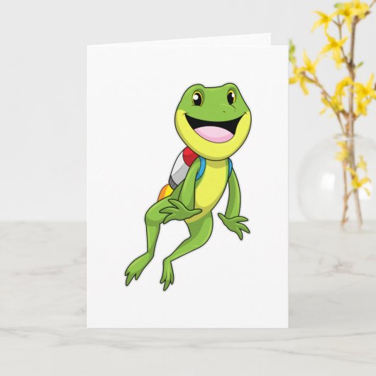 Frog with Jetpack Kaart (Gele Bloem)