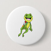Frog with Jetpack Ronde Button 7,6 Cm (Voorkant)