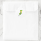 Frog with Jetpack Ronde Sticker (Tas)