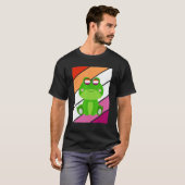 Frog With Pride Lesbian Flag LGBTQ Proud Ally Prid T-shirt (Voorkant volledig)