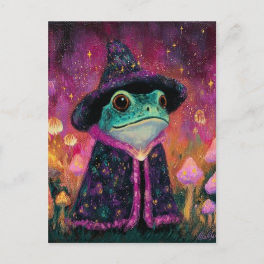 Frog Wizard Briefkaart (Voorkant)