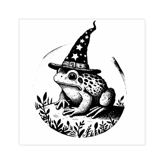 Frog Wizard Rubberstempel (Afrduk)