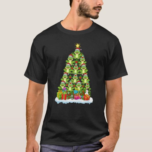 Frog  Xmas Holiday  Frog Christmas Tree T-shirt (Voorkant)