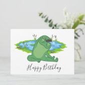 Frog Yoga Happy Birthday Bedankkaart (Staand voorkant)