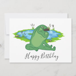 Frog Yoga Happy Birthday Bedankkaart