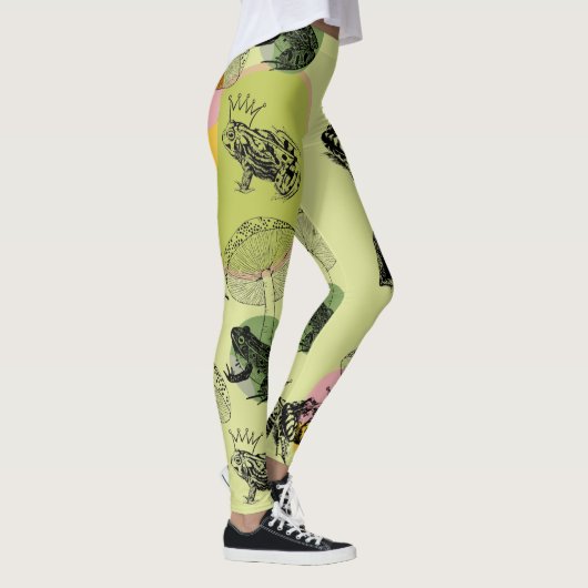 Frogcore en paddenstoelen Lover esthetisch Leggings (Rechts)