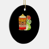 Frogg Drink pittige pompoenlatte Keramisch Ornament (Rechts)