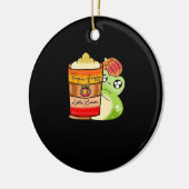 Frogg Drink pittige pompoenlatte Keramisch Ornament (Links)